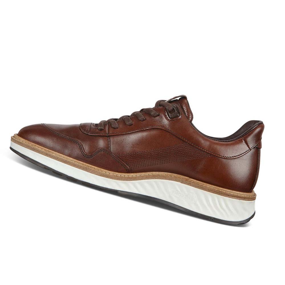 Men's Ecco St.1 Hybrid Sneakers Brown | USA 646JPQ